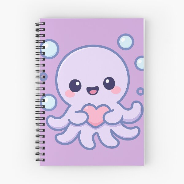 Item preview, Cute Octopus with Bubbles – Adorable Sea Creature designed and sold by neopeIina.