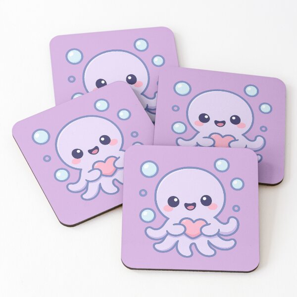 Item preview, Cute Octopus with Bubbles – Adorable Sea Creature designed and sold by neopeIina.
