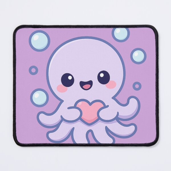 Item preview, Cute Octopus with Bubbles – Adorable Sea Creature designed and sold by neopeIina.
