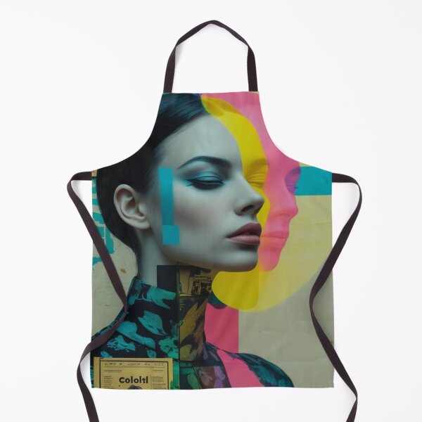Item preview, Chromatic Glitch - Retro Pop Art Collage Portrait designed and sold by Ab.stylelab.