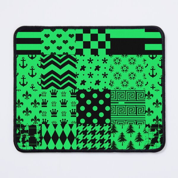 Item preview, Green Black Mixed Patterns Style Design  designed and sold by PatternTitan.