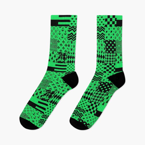 Item preview, Green Black Mixed Patterns Style Design  designed and sold by PatternTitan.