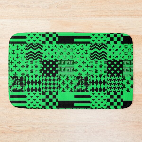 Item preview, Green Black Mixed Patterns Style Design  designed and sold by PatternTitan.