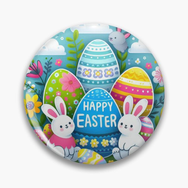 Item preview,  Happy Easter  – Cute Bunnies & Colorful Eggs designed and sold by princess-aly.