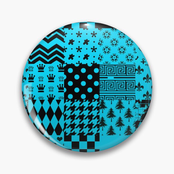 Item preview, Blue Black Mixed Patterns Style Design  designed and sold by PatternTitan.