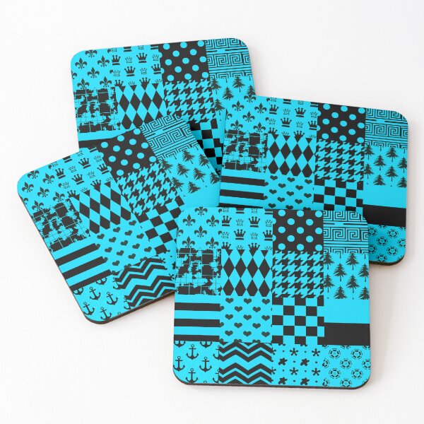 Item preview, Blue Black Mixed Patterns Style Design  designed and sold by PatternTitan.