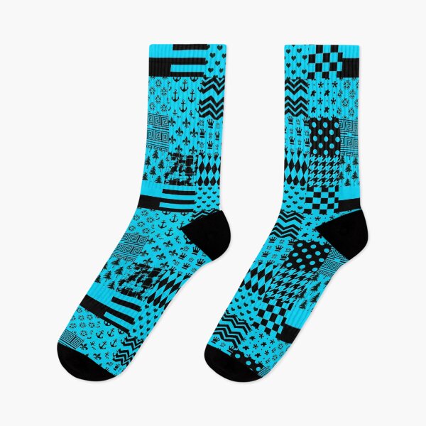 Item preview, Blue Black Mixed Patterns Style Design  designed and sold by PatternTitan.
