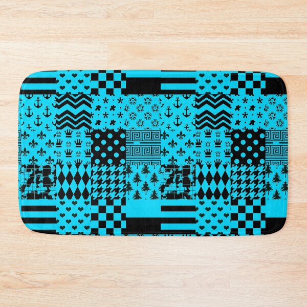 Item preview, Blue Black Mixed Patterns Style Design  designed and sold by PatternTitan.