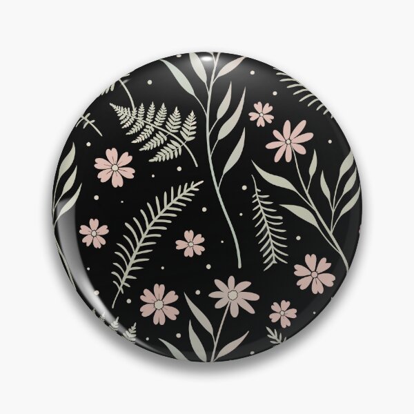 Item preview, Dark Floral Aesthetic – Pink Blooms & Greenery Pattern designed and sold by ThatBBStore.