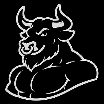 Artwork thumbnail, Handsome Anthro Furry Bull Black and White Art by BlueBullBazaar