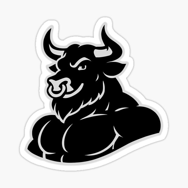 Item preview, Handsome Anthro Furry Bull Black and White Art designed and sold by BlueBullBazaar.