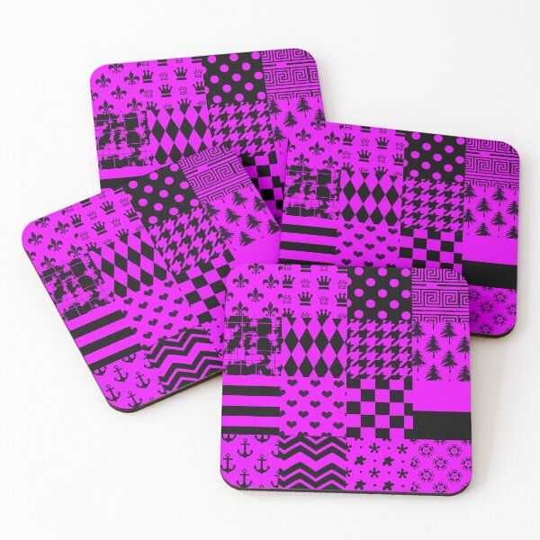 Item preview, Purple Black Mixed Patterns Style Design  designed and sold by PatternTitan.