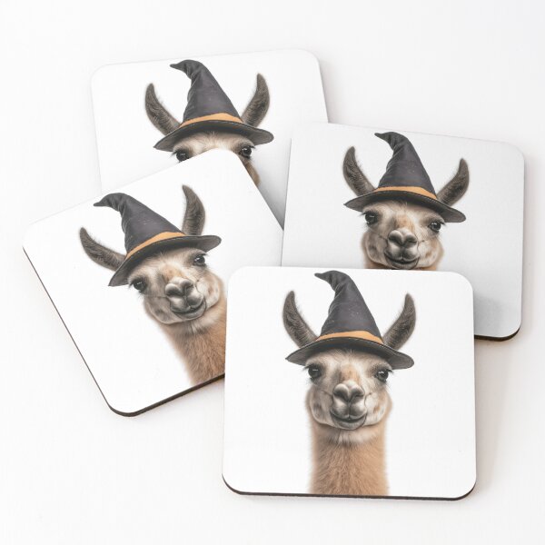 Item preview, Llama Wearing Halloween Witch Hat designed and sold by LazyOwlStore.