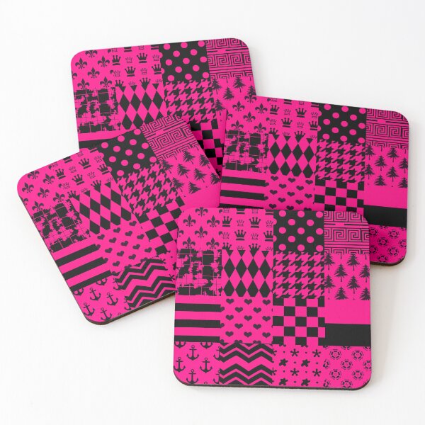 Item preview, Pink Black Mixed Patterns Style Design  designed and sold by PatternTitan.