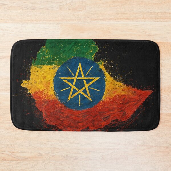 Item preview, Ethiopia flag painted designed and sold by ilakz.