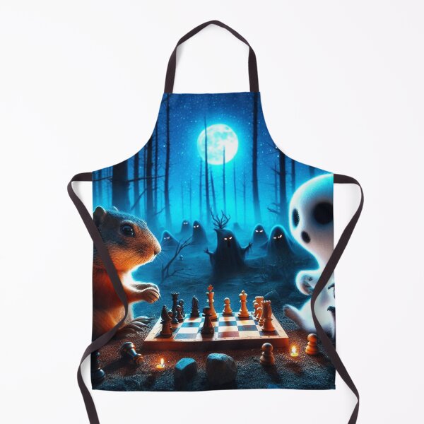 Item preview, cute gopher and ghost playing chess designed and sold by Dogandesighn.