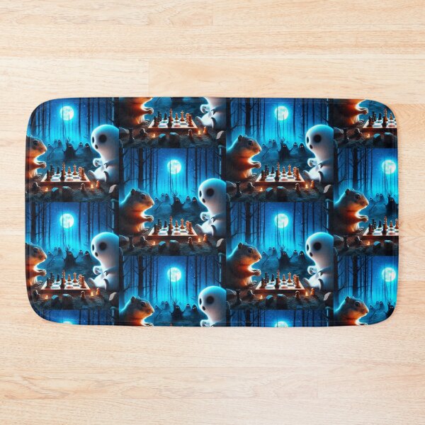 Item preview, cute gopher and ghost playing chess designed and sold by Dogandesighn.