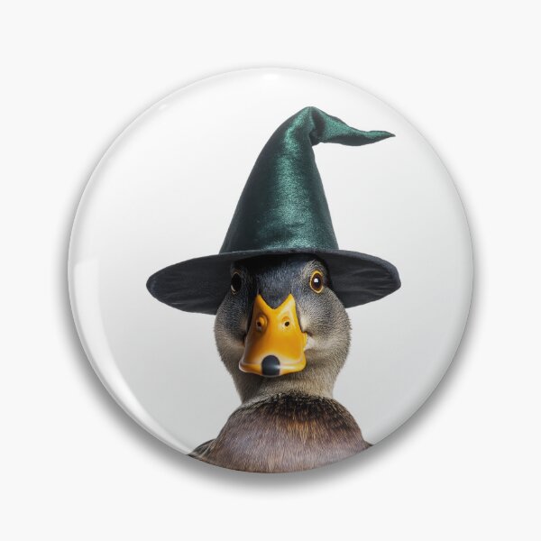 Item preview, Mallard bird Wearing Halloween Witch Hat designed and sold by LazyOwlStore.