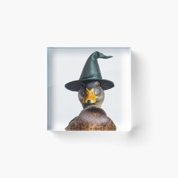 Item preview, Mallard bird Wearing Halloween Witch Hat designed and sold by LazyOwlStore.