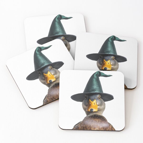 Item preview, Mallard bird Wearing Halloween Witch Hat designed and sold by LazyOwlStore.