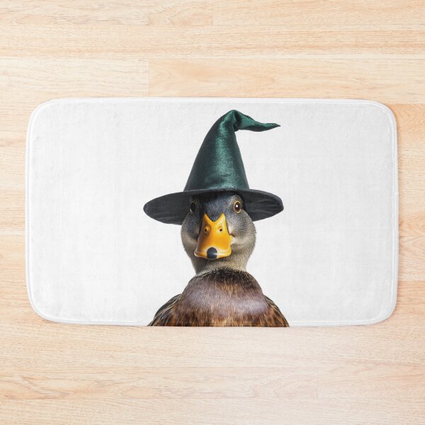 Item preview, Mallard bird Wearing Halloween Witch Hat designed and sold by LazyOwlStore.