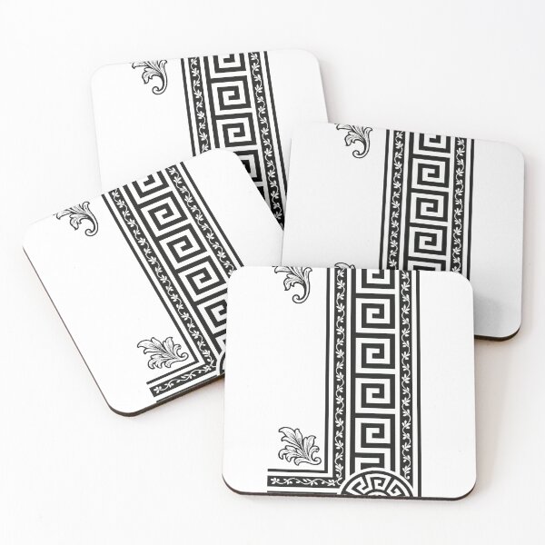 Item preview, Greek Key & Acanthus Elegance – Black & White Classic Design designed and sold by Breaking Shop.