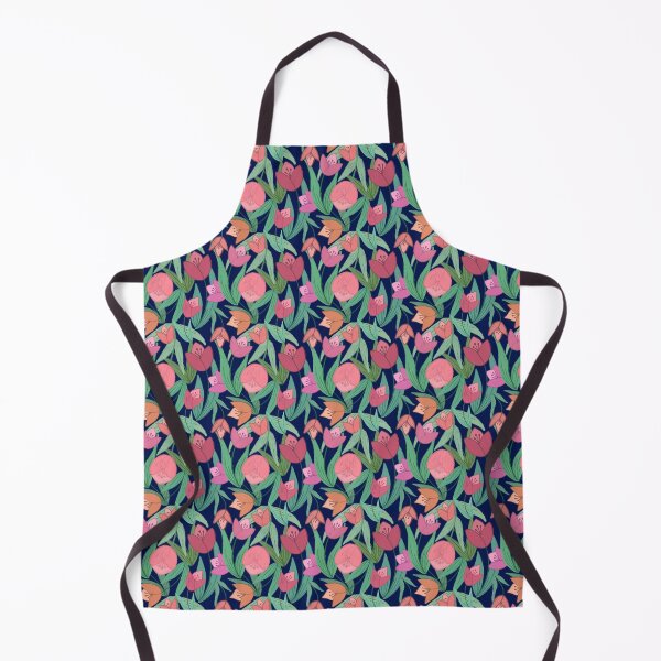 Item preview, Watercolor tulip flower pattern -dark background designed and sold by Floralfusion.
