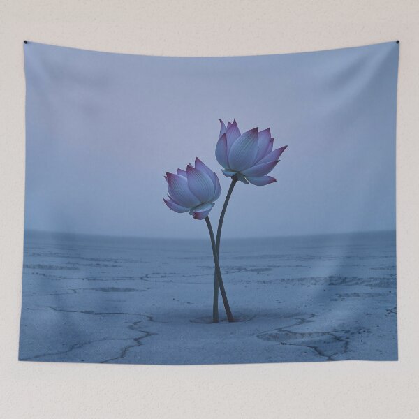 Item preview,  Lotus Flowers Leaning designed and sold by HabitableMoons.