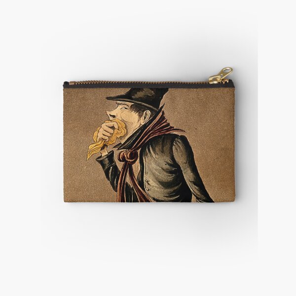 Item preview, Coloured aquatint, ca. 1862, depicting a man covering his mouth with a handkerchief, walking through a smoggy London street designed and sold by Vintage Designs +.