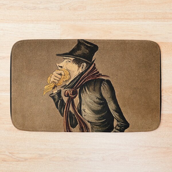 Item preview, Coloured aquatint, ca. 1862, depicting a man covering his mouth with a handkerchief, walking through a smoggy London street designed and sold by Vintage Designs +.