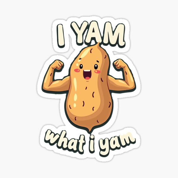 Item preview, I Yam What I Yam - Funny Strong Yam Pun designed and sold by twosizmedia.