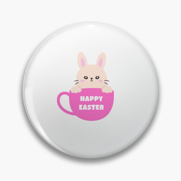 Item preview, Happy Easter Bunny in Mug – Pastel Spring Sticker designed and sold by BubiStudio.