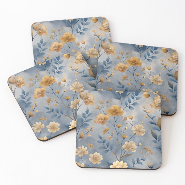 Item preview, chinoiserie and Mexican marigolds fusion print designed and sold by dulceguavashop.
