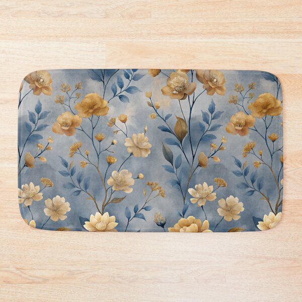 Item preview, chinoiserie and Mexican marigolds fusion print designed and sold by dulceguavashop.