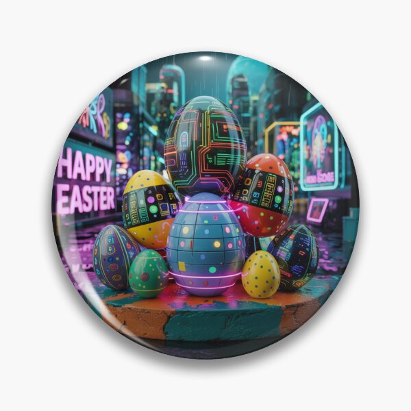 Item preview, Happy Easter Eggs - Cyberpunk Theme designed and sold by OnixDesign.