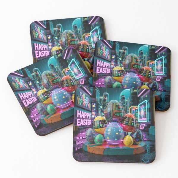 Item preview, Happy Easter Eggs - Cyberpunk Theme designed and sold by OnixDesign.