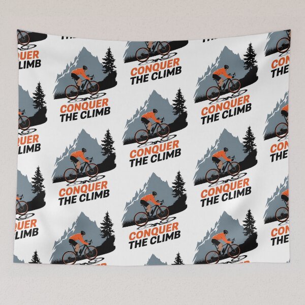 Item preview, Conquer the Climb – Mountain Biking Motivation designed and sold by Taans-Creation.