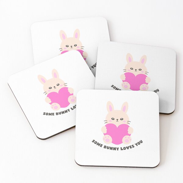 Item preview, Some Bunny Loves You – Cute Heart Easter Sticker designed and sold by BubiStudio.