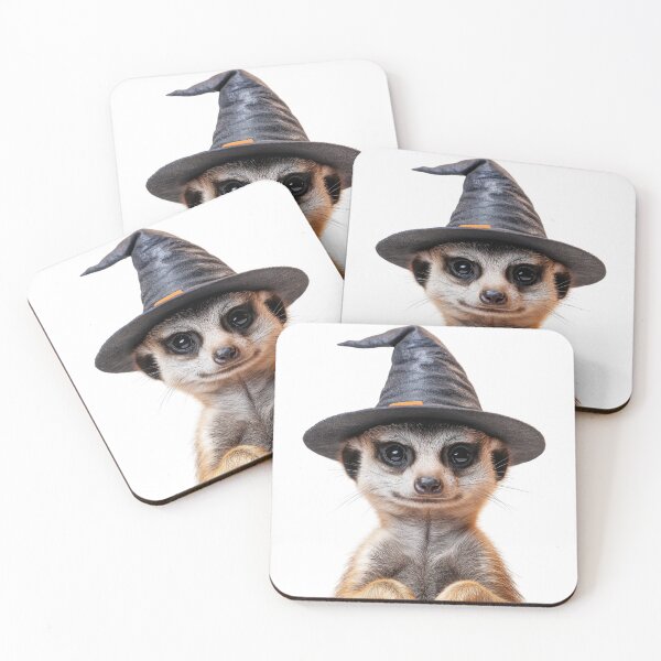 Item preview, Meerkat Wearing Halloween Witch Hat designed and sold by LazyOwlStore.