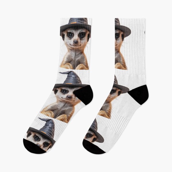 Item preview, Meerkat Wearing Halloween Witch Hat designed and sold by LazyOwlStore.