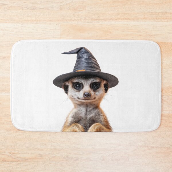 Item preview, Meerkat Wearing Halloween Witch Hat designed and sold by LazyOwlStore.