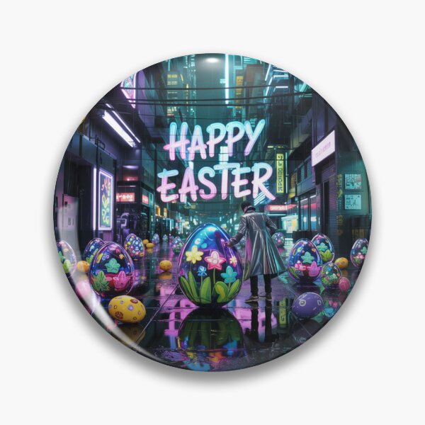 Item preview, Happy Easter Eggs - Cyberpunk Theme designed and sold by OnixDesign.