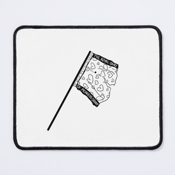 Item preview, The royal court of princess donut flag (black) designed and sold by TheDoodlemancer.