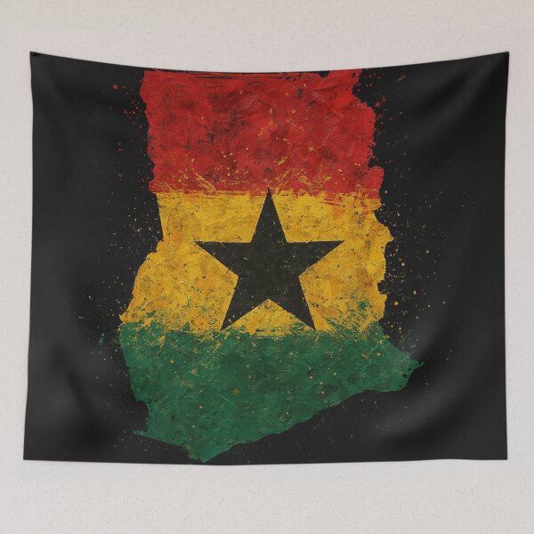 Item preview, Painted Ghana flag designed and sold by ilakz.