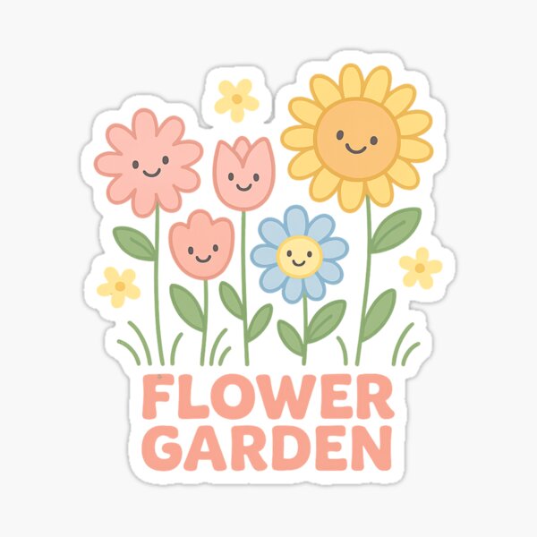 Item preview, Smiling Sunflowers & Friends – Cute Flower Garden Design designed and sold by ALITOPRINCE.