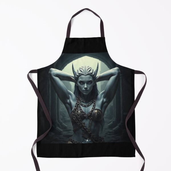 Item preview, Fantasy Grey Skinned Elf girl with her hands behind her head RPG Role playing designed and sold by Vintage Designs +.