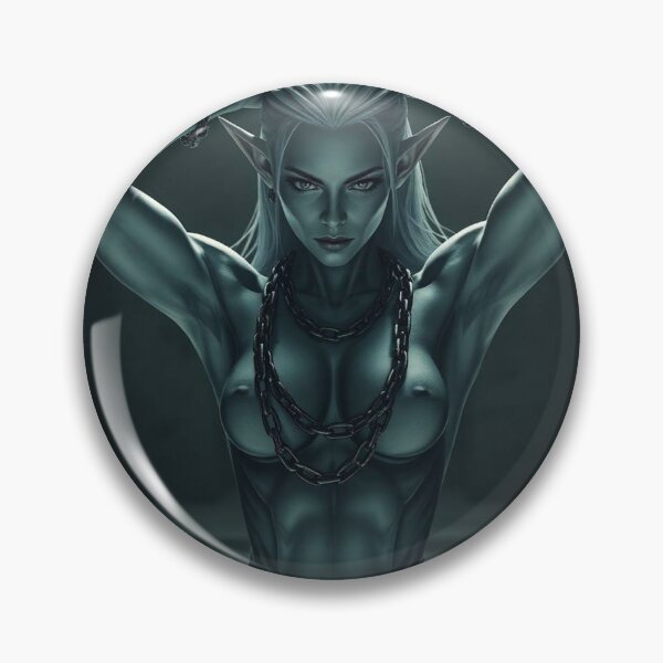 Item preview, Fantasy Grey Skinned Elf girl with her hands behind her head RPG Role playing designed and sold by Vintage Designs +.
