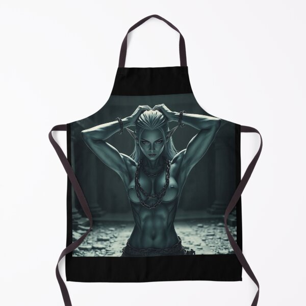 Item preview, Fantasy Grey Skinned Elf girl with her hands behind her head RPG Role playing designed and sold by Vintage Designs +.