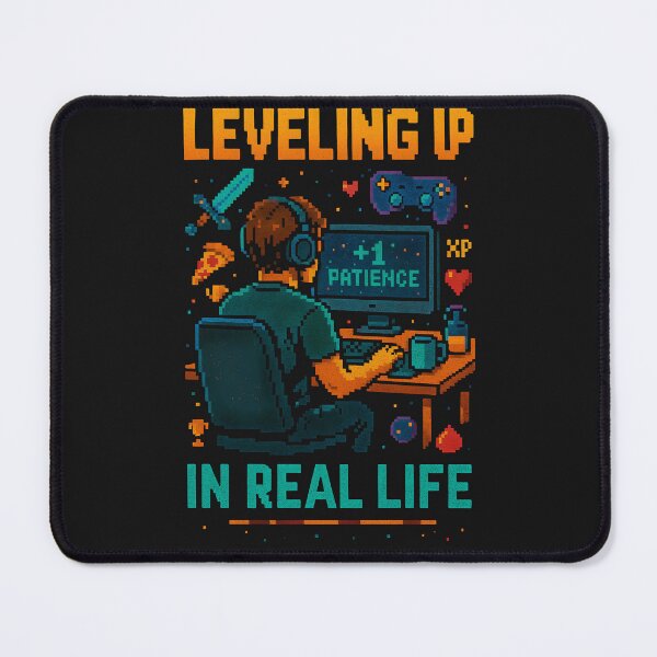 Item preview, Leveling Up IRL – Gamer Life Pixel Art Tee designed and sold by FunnygGifts.