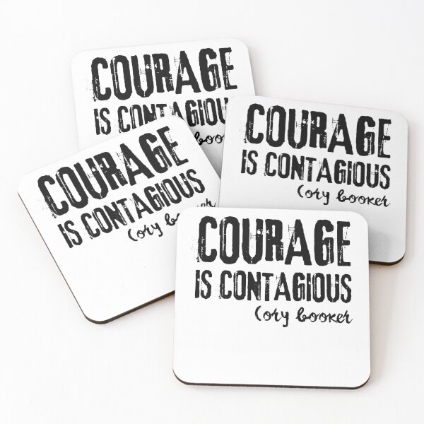 Item preview, Courage is Contagious Cory Booker wise phrase  designed and sold by SkeletonsDanger.
